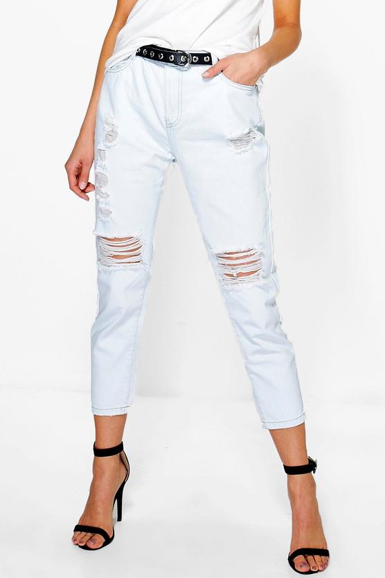 Aliya Distressed Stone Wash Jeans